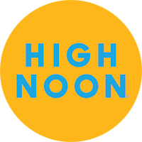 high noon logo on a yellow circle